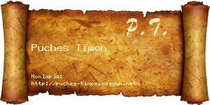 Puches Timon névjegykártya